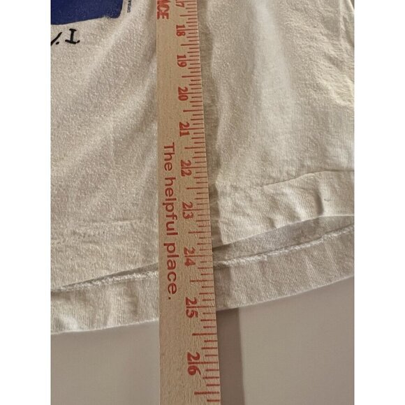 Vintage 90s Bye-Bye Cayman Islands neon graphic white tshirt single stitch XL - Picture 10 of 12